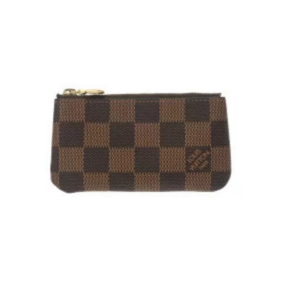 Louis Vuitton Monogram Card Key Case Wallet Pochette Brown Canvas Coin Wallet